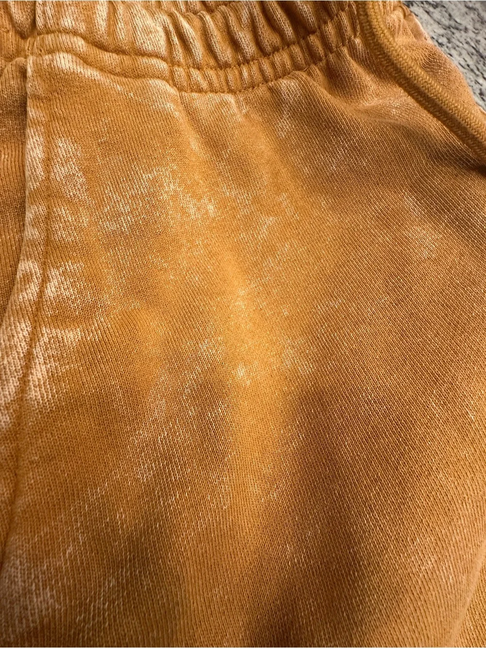 Jordan Men's Mustard Fleece Joggers - Gold Tone